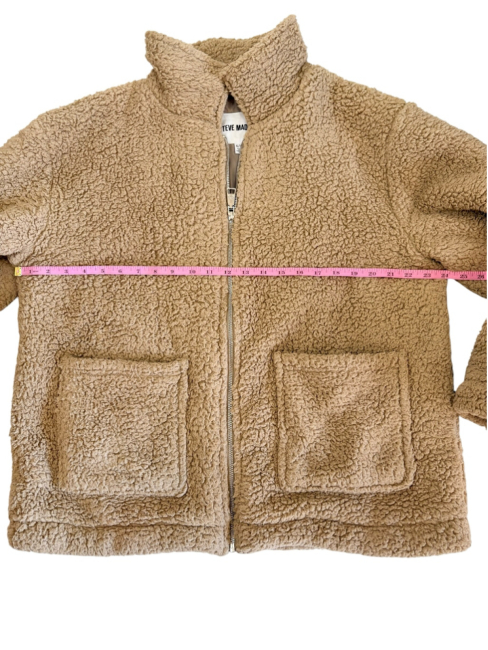Steve Madden Fuzzy Teddy Jacket – Women’s XL – Beige/Tan/Brown - Picture 5 of 9